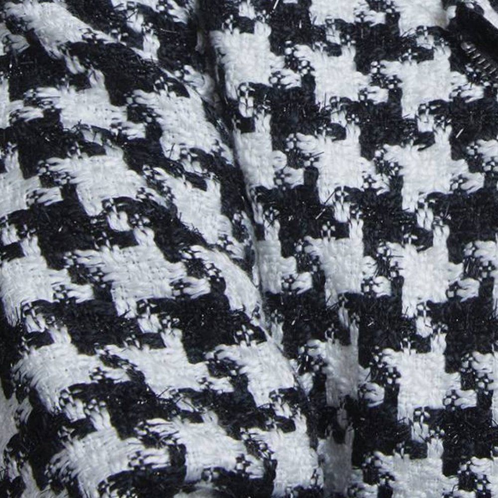 HTF Anthropologie Waverly Houndstooth Moto Jacket - Picture 5 of 5
